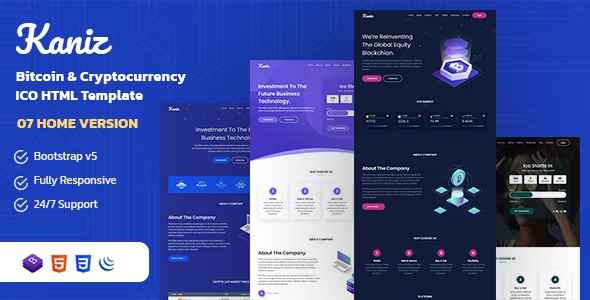 Kaniz - Bitcoin & Cryptocurrency HTML Template